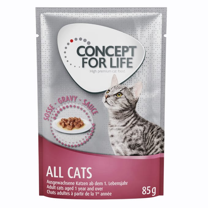 12x85g All Cats in Saus Concept for Life Kattenvoer