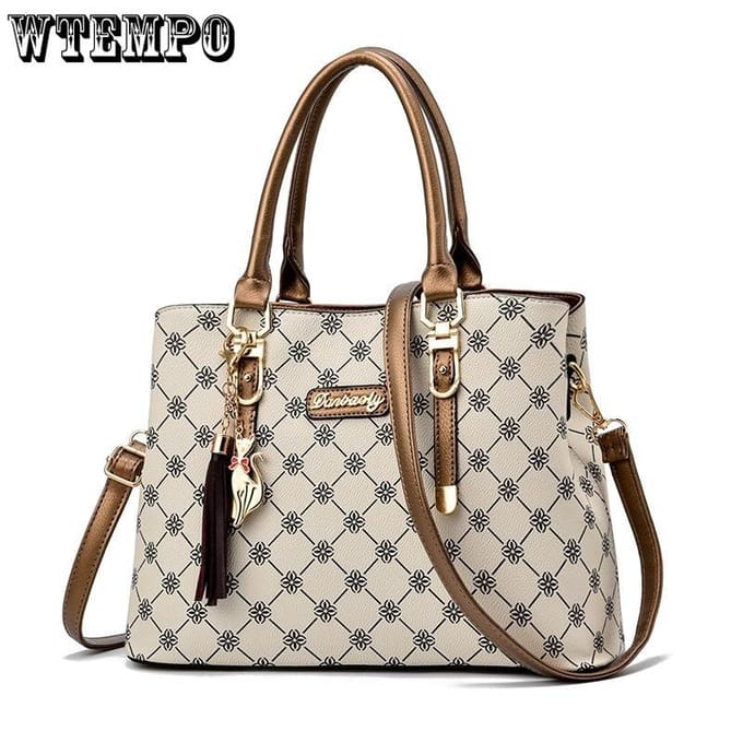 WTEMPO Dames Tas 2024 Nieuwe Mode Tas Grote Capaciteit Temperament Draagbaar Messenger Schoudertas One size bruin