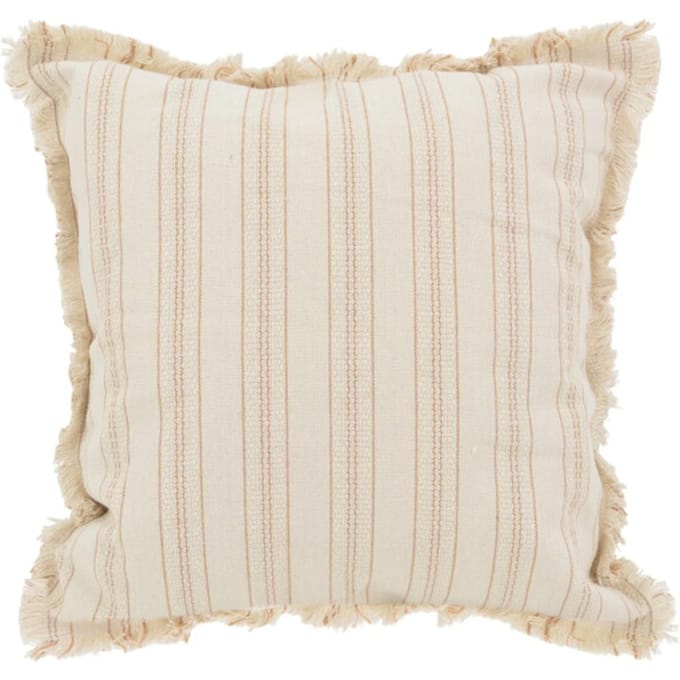 NOVÉE Sierkussen yuna stripe beige | 45 x 45 cm | katoen/linnen
