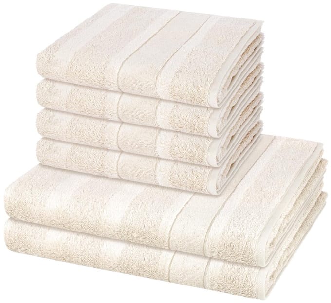 Cawö Sonstiges 4 X handdoek 2 X douchehanddoek - in set 6 pack Noblesse