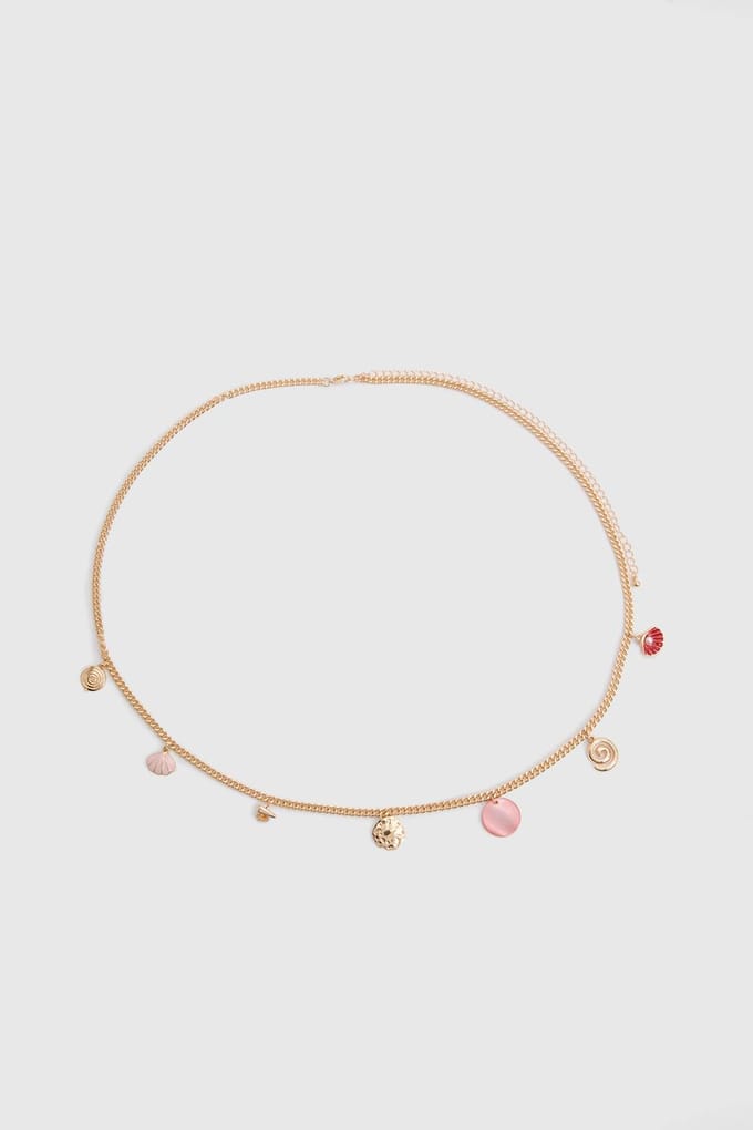 boohoo Dames Oceaan Hanger Buikketting | Goud