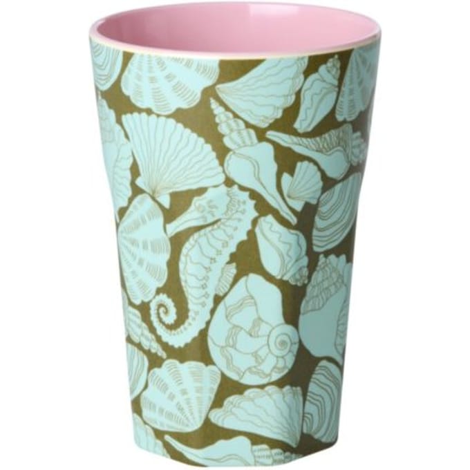 Rice melamine beker met zeeschelpen, 400 ml