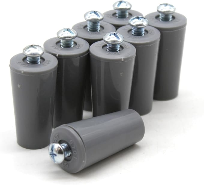 Rolluikklemmen - Rolluikstoppers - Raambevestiging - 8-pack - 40 mm - Grijs