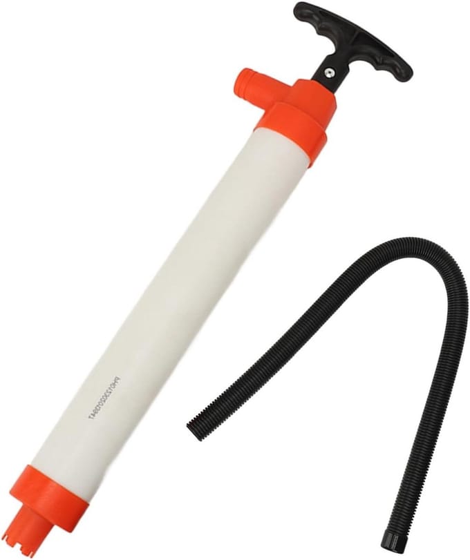 Handmatige Bilgepomp - Waterpomp Boot - Water Afvoeren - Impact Bestendig Plastic - 51 cm slang - Wit