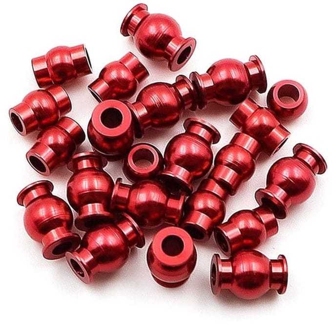 Dailygoody - Aluminium Pivot Ball Set - Hot Racing - Duurzaam - Rood