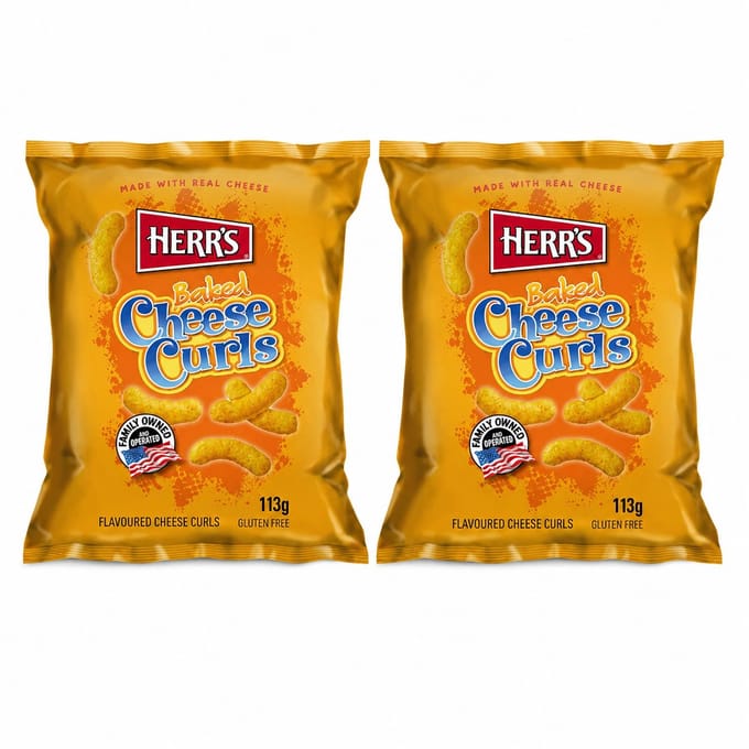 Herr's Baked cheese curls 2 Stuks