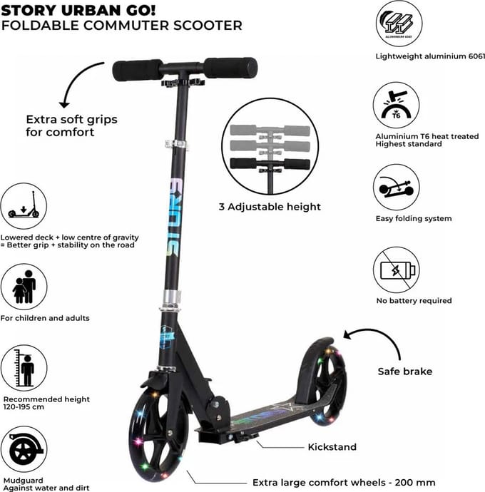 Story Urban Go Autoped Black-LED