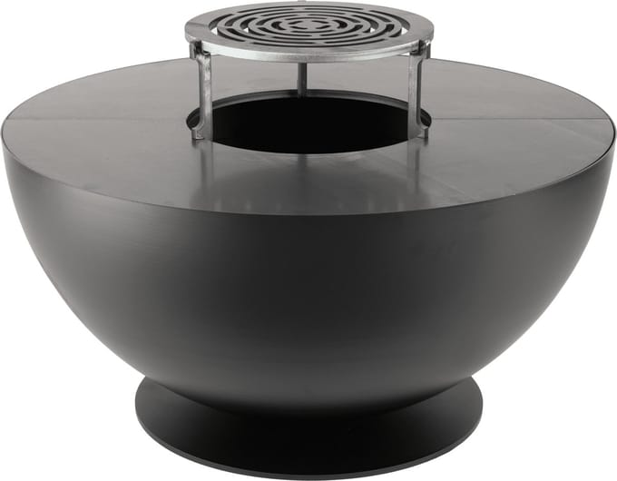 LaFerrotecnica Barbecue Plancha model TULIPANO 80cm Zwart Hittebestendig - RVS bakplaat!