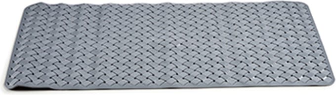 Berilo - anti-slip badkamer douche/bad mat - grijs - PVC - 78 x 38 cm