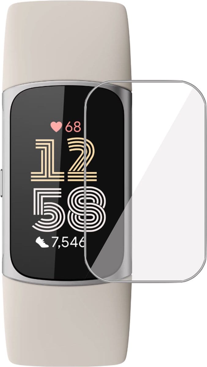 Screenprotector geschikt voor Fitbit Charge 6 - Folie Screen Protector geschikt voor Fitbit Charge 6