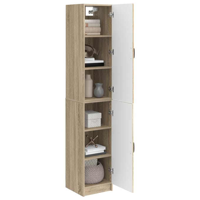 vidaXL - Kast - Set - 2 - st - Sonoma - Eiken - Bewerkt - hout