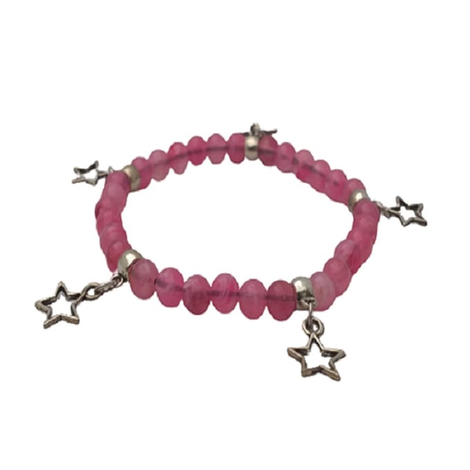 Kralenarmband-Teen Pink Star