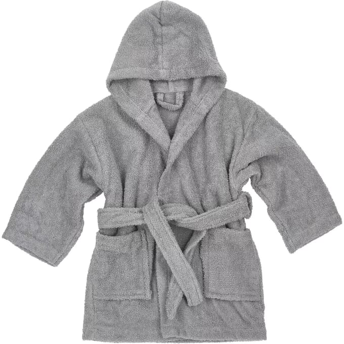 Meyco Baby Uni badjas - badstof - grey - 98/104