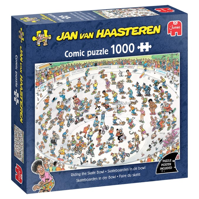 Jan van Haasteren Skateboarden in de bowl - Puzzel 1000 stukjes volwassenen - Legpuzzels