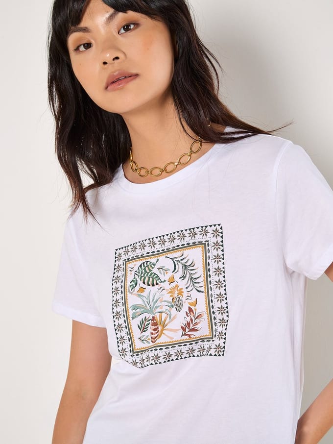 Tropical Placement Print Tee