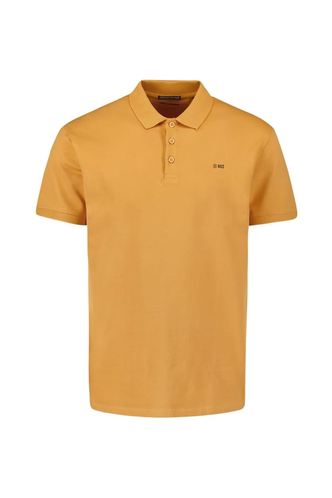 No Excess Polo Pique Solid Stretch Yellow Größe: XXL | Poloshirts Outlet | Herren | Gelb