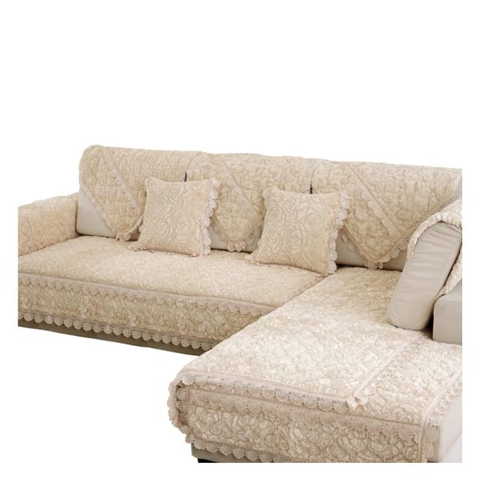 Dik Fluweel Sofa Kussen, Modieuze Roze Antislip Sofahoes, Sofa Handdoekhoes 70*70cm