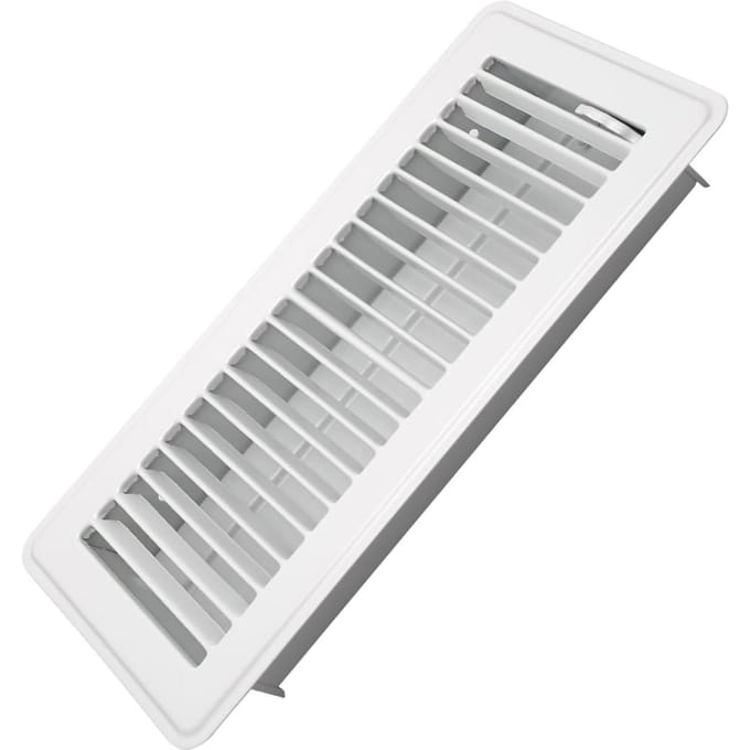 Vloerroosterhoes voor Huisvloer Staal 11,5x5,5 Inch Decoratief Heavy Duty Vloerrooster voor Muur Plafond Wit wit