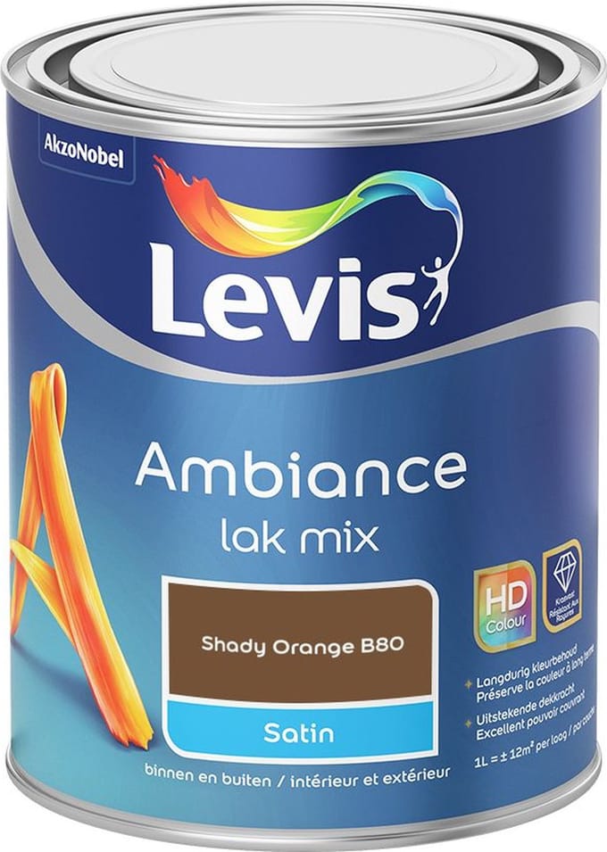Levis - Ambiance Lak Satin Mix - Shady Orange B80 - Mengverf - 1 L