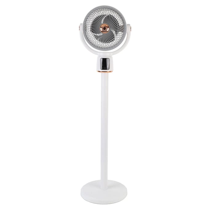 Oscillerende Staande Ventilator Sterke Luchtcirculatie Verstelbare Standaard Ventilator met Timer en Afstandsbediening white
