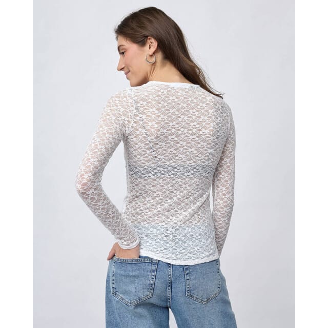 SISTERS POINT Gimas-Ls - Dames shirt - Cream - Maat S