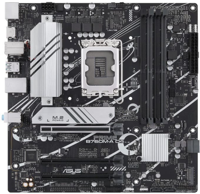 ASUS PRIME B760M-A D4-CSM (V2) Moederbord - Intel B760 - Intel LGA1700 - DDR4 RAM - Micro-ATX