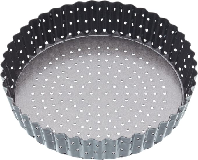 KitchenCraft MasterClass Crusty Bake Gebak / Taartvorm met antiaanbaklaag - Grijs 18 cm