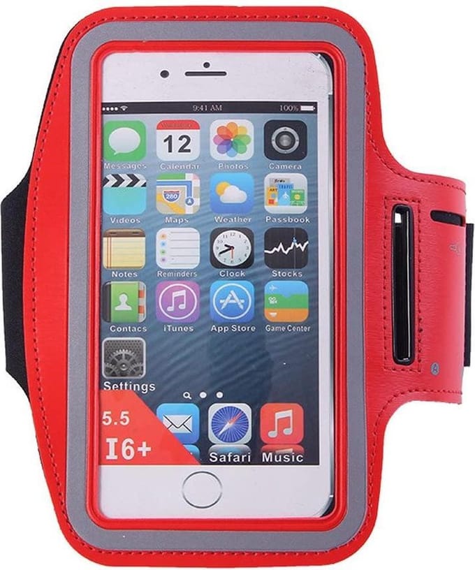 Hardloop Armband Telefoon | Geschikt voor Motorola E13 / E20 / E22 / E32 / E32s / E40 | Hardloop Armband | Sport Hardloopband | Hardloop Telefoonhouder | Rood