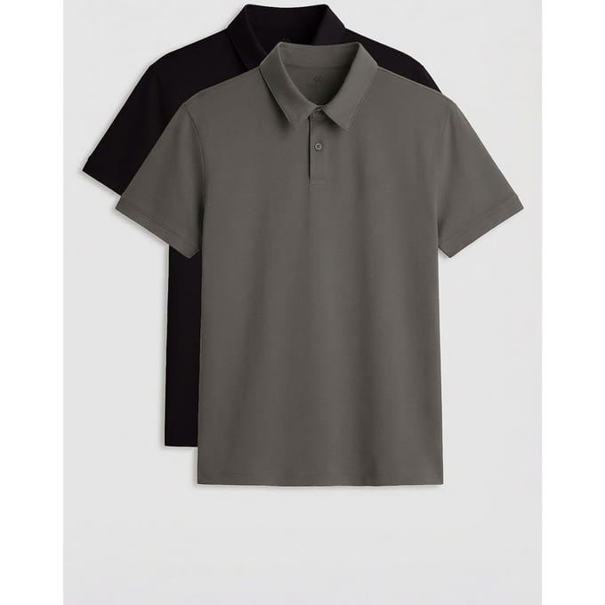 Heren Katoenen-Elastaan Poloshirt