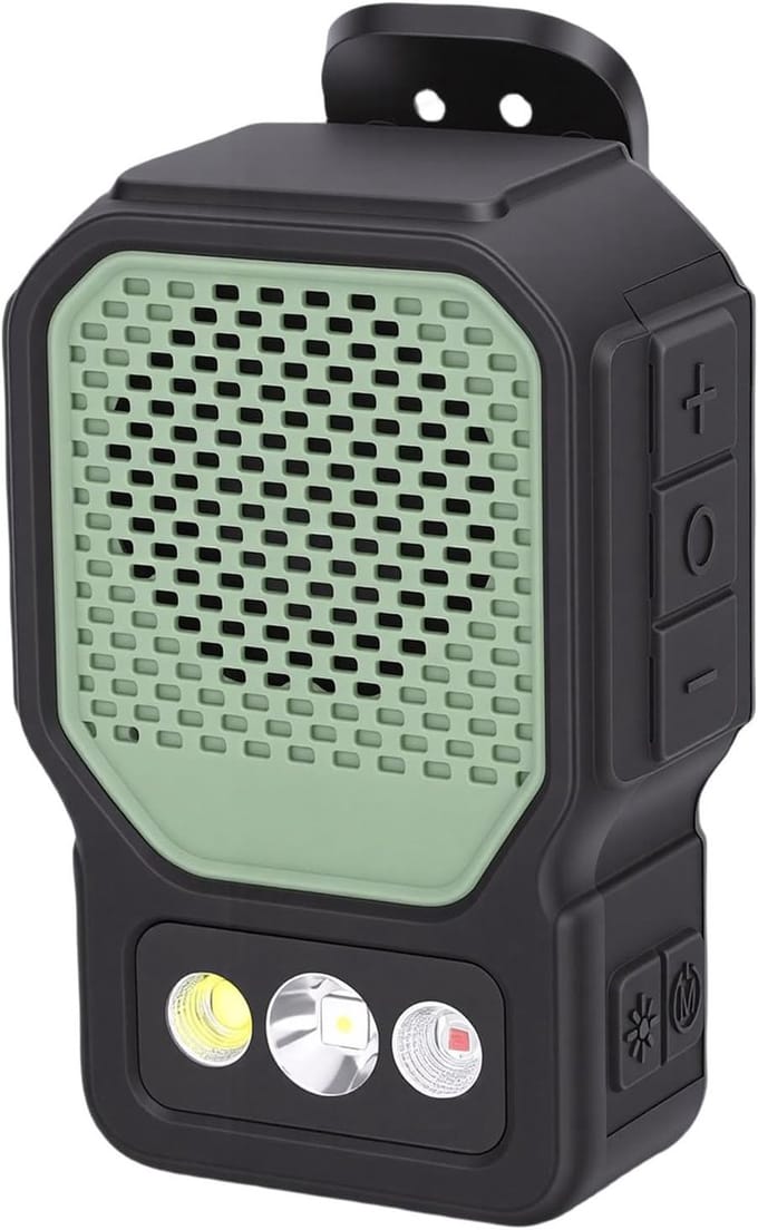 Draagbare Luidspreker - Bluetooth Speaker - Outdoor Activiteiten - Geïntegreerde LED Zaklamp - 12 x 6 x 4 cm - Groen
