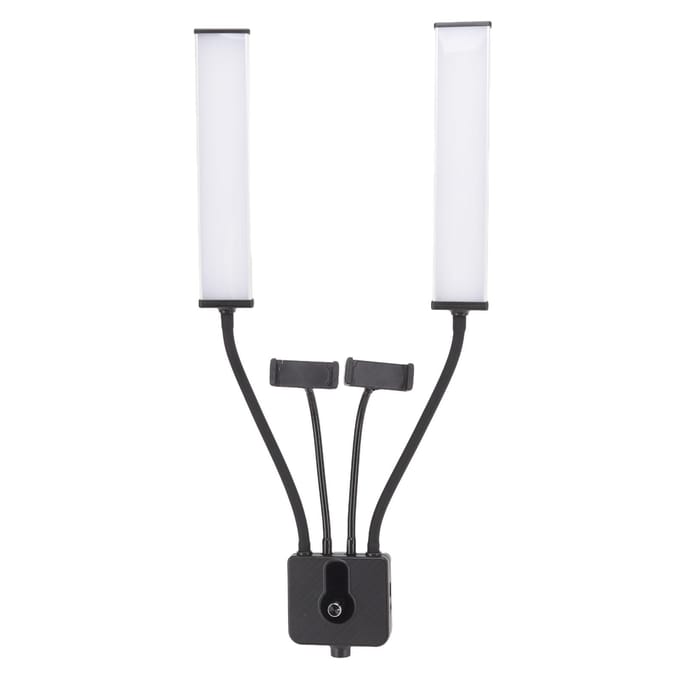 LED Stick Invullicht Flexibele Dubbele Arm Fotografie Invullicht voor Live Video 3200K‑5600K 100‑240V EU Plug