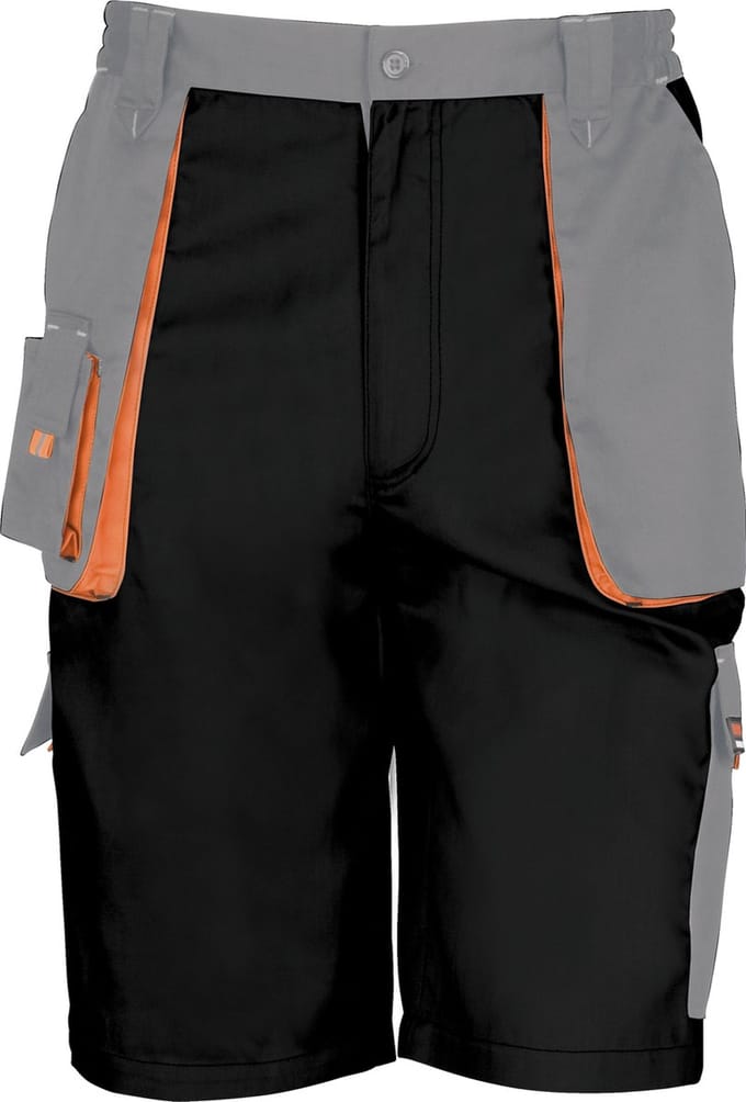 Result Lite Shorts RT319 - Black/Grey/Orange - S