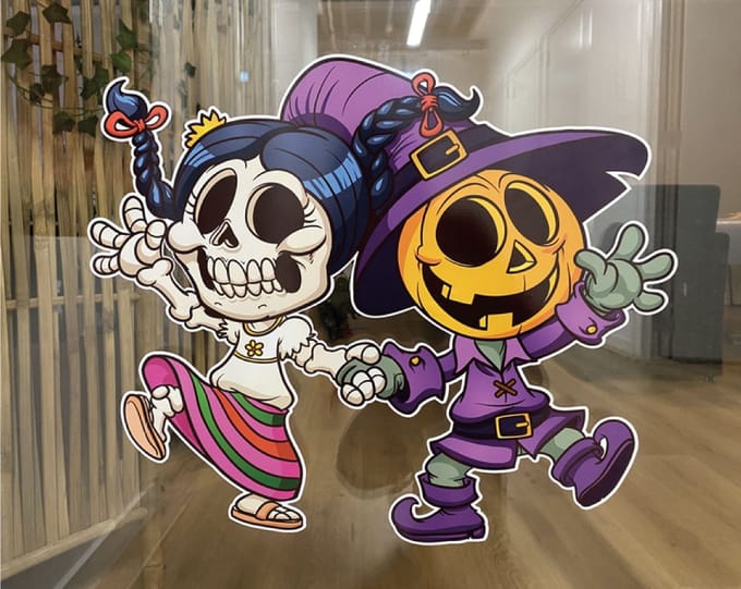 Raamsticker Halloween Herbruikbaar | Halloween Decoratie | Halloween Versiering voor het Raam | Medium