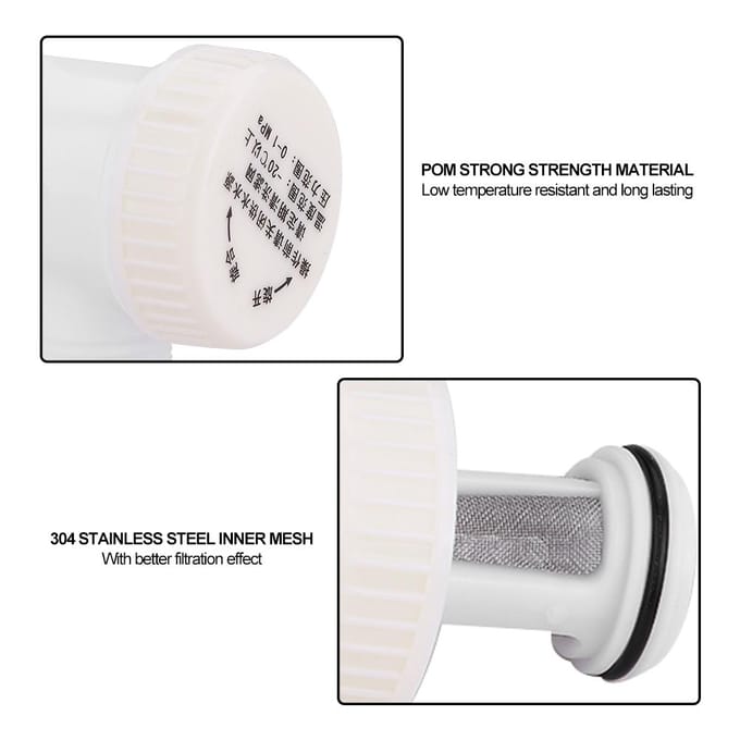 Toilet Inlaatventiel Waterfilter RVS Gaas Badkamer Fitting Accessoire white