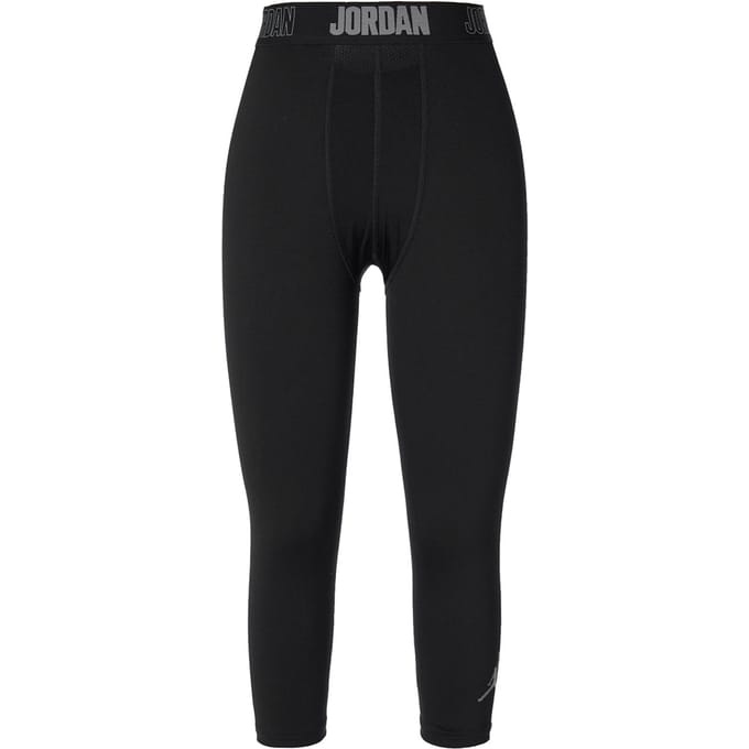 Jordan Sneldrogend Hardloop Compressie Driekwart Legging Heren Onderkleding Zwart 724777-010 S gray