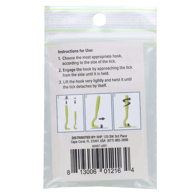 Dr. Mercola, bâtonnet à tiques, outil pour retirer les tiques, 2 bâtonnets white