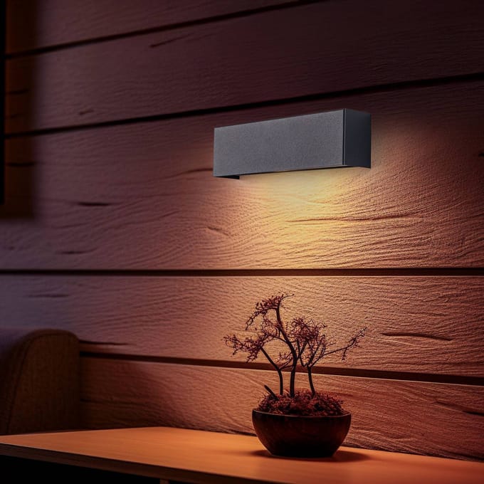 Nowodvorski Lighting Wandlamp Straight XS, breedte 26 cm, grafiet