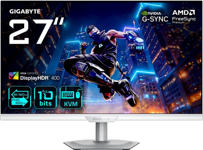 27" GIGABYTE M27UP - 3840x2160 (4K) - 160Hz - IPS - 18W USB-C