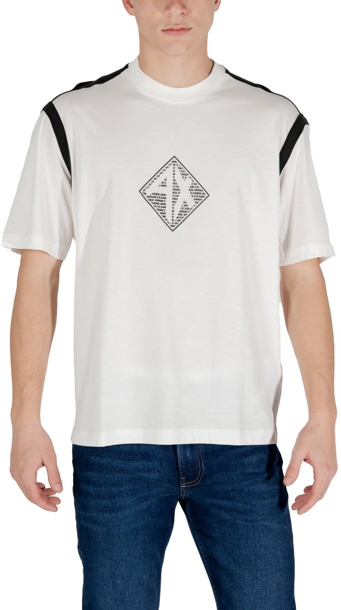 Short Sleeve Crew Neck Graphic Tee - White Shirts
