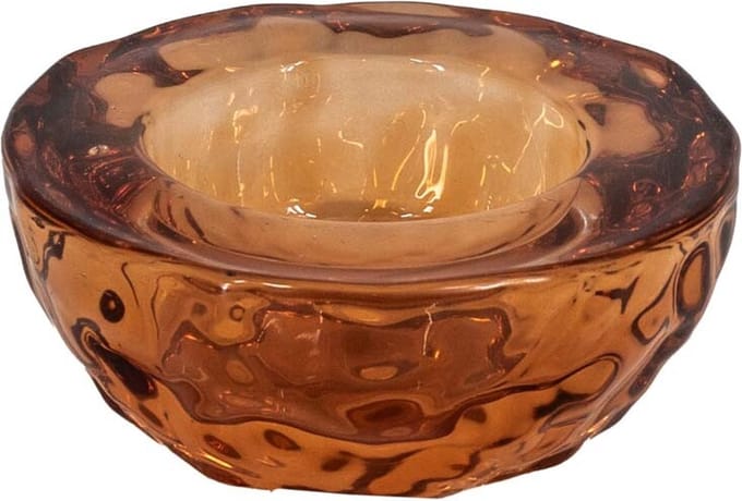 Glazen kaarsenstandaard sandstone