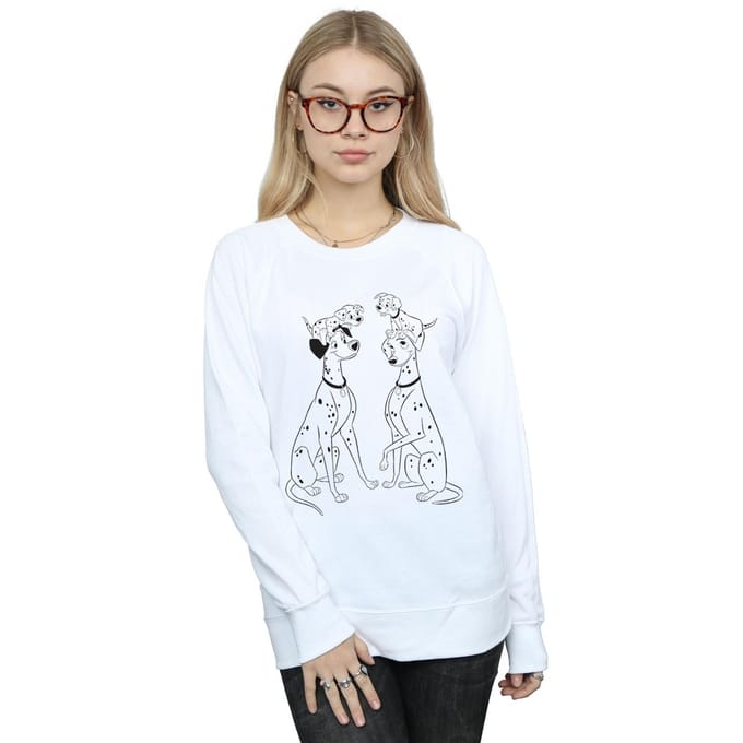 Disney Dames/Dames 101 Dalmatiërs Familie Sweatshirt (Wit)