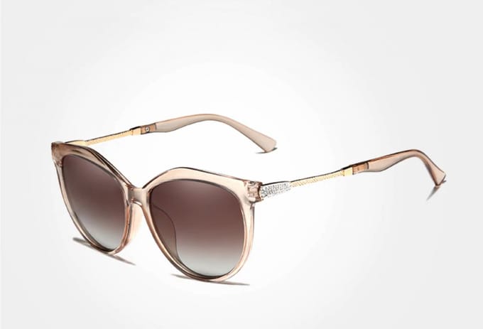 Kingseven Cat Eye Zonnebril - UV400 - Gepolariseerd - Transparant - Brownstar - Z3023