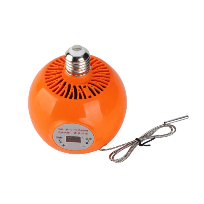 E27 Verwarmingslamp Auto Constante Temperatuur Instelbare Pluimveeverwarmingslamp voor Konijnen Kippen Eenden 150W orange