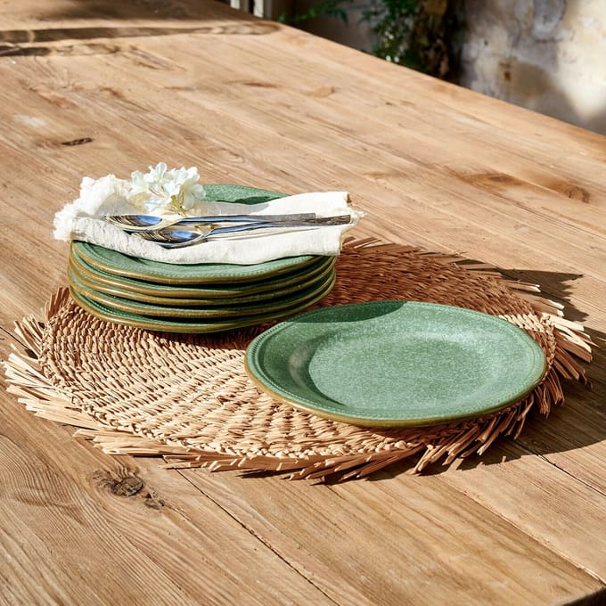LOBERON Dessertbord set van 6 Norrvik groen