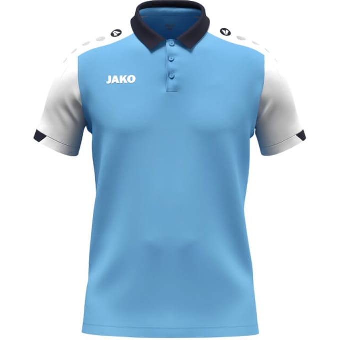 Jako Dynamic Polo Kinderen - Hemelsblauw / Wit / Marine | Maat: 152