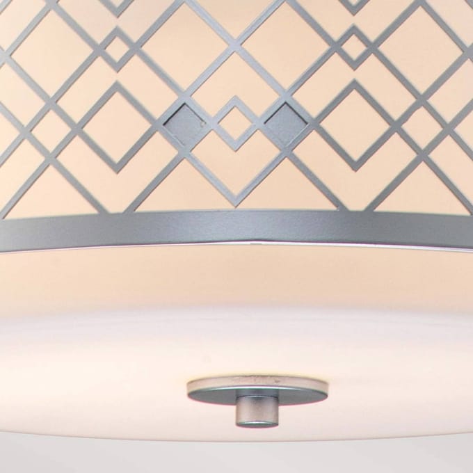 Elstead Lighting LED Plafondlamp Ziggy | 2X E27 Max 60W | Dimbaar | Lacquered Silver