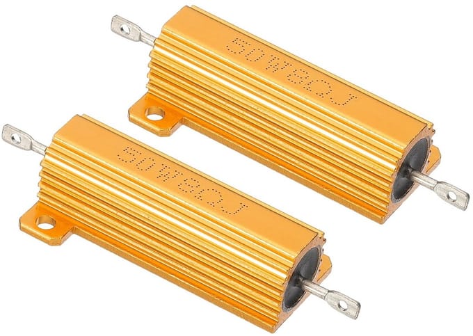50W 8 Ohm Belastingsweerstant met Aluminium Behuizing voor Industrieel Gebruik - 2 Stuks