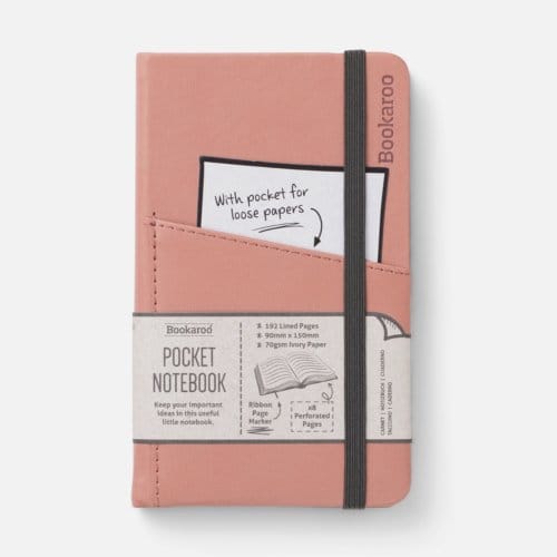 Bookaroo A6 Pocket Notebook- Blusch