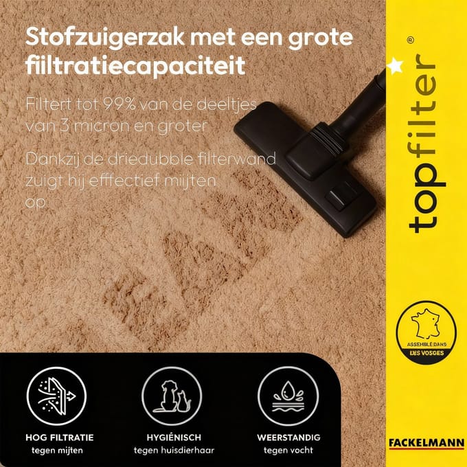 Set van 4 stofzuigerzakken voor Hoover TopFilter Premium