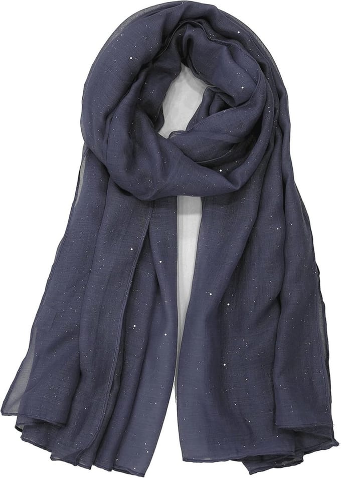 Zachte Pailletten Sjaal voor Dames - Glinsterende Halsdoek voor Winter en Overgangsperiode